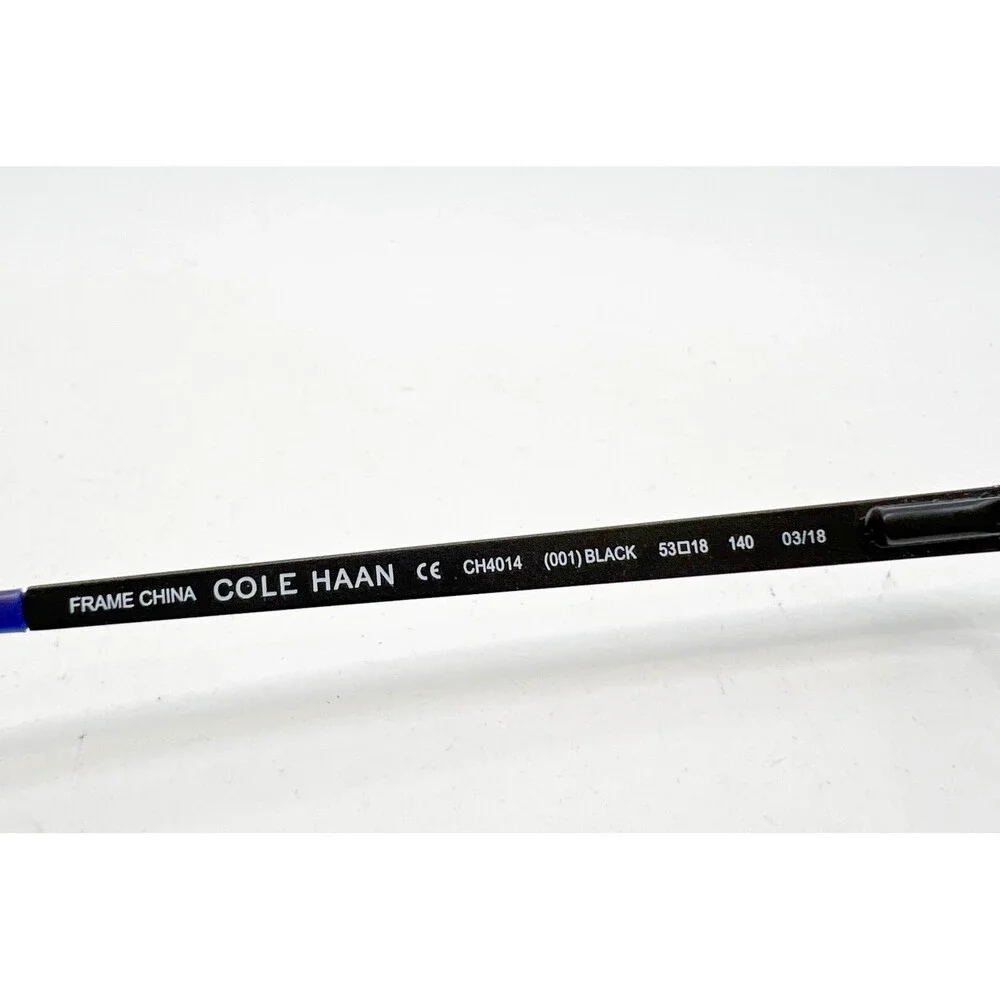 Cole Haan Eyeglasses Mens Black Semi-Rimless Zerogrand CH4014 53-18-140